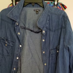 Chambray shirt and skirt set